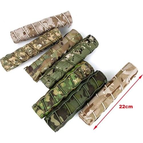 Tactical Camouflage 22cm Airsoft Suppressor Cover Quick Release Genuine Crye Multicam Tropic / Woodland Free Shipping TMC2353