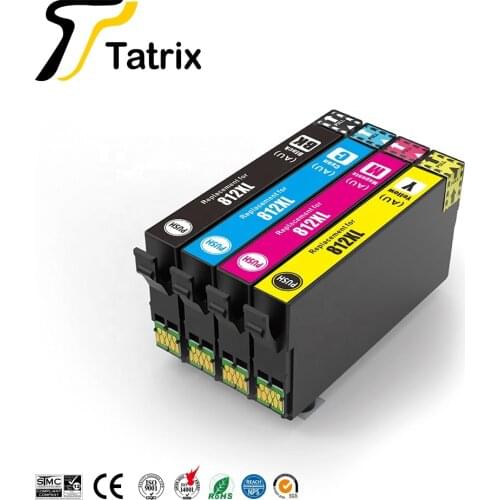 Tatrix AU T812XL ink cartridge Epson 812XL Compatible Ink Cartridge for Epson WF-3820/ WF-3825/WF-4830/WF-4835 WF-7830/7840/7845