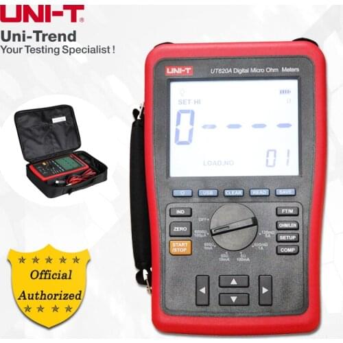 UNI-T UT620A Digital Micro Ohm Meter; Manual Range DC Low Resistance Tester, Data Storage/USB Data Transfer/Data Hold