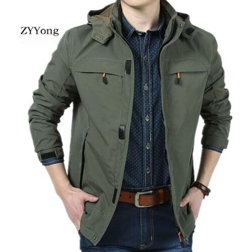 Spring Hooded Long Section Blue Green Khaki Outdoor Motion Windproof Waterproof Parka Coat Men Jacket Outwear Clothing Overcoat