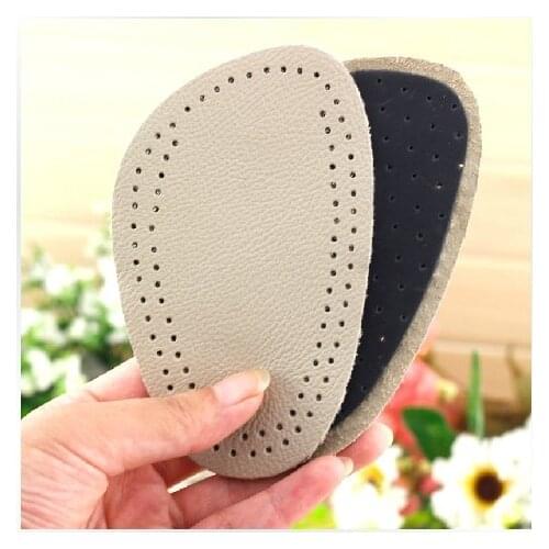Good quality mini high heel cushion mat breathable Leather half insole as anti-slip forefoot pad as foot care product
