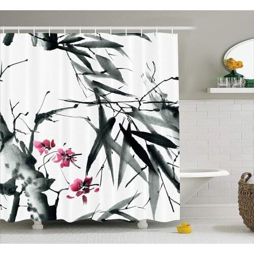 Shower Curtain Sail Boat Waves and Octopus Old Look Home Textile European Style Bathroom Decoration Decor Peculiar Design Hand D