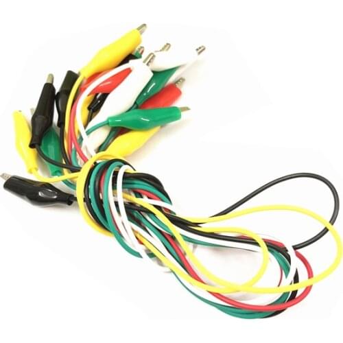 10pcs Line length 50cm Crocodile clip number 35mm 28mm Double-ended Crocodile Clips Cable Alligator Clips Wire Testing Wire Clip