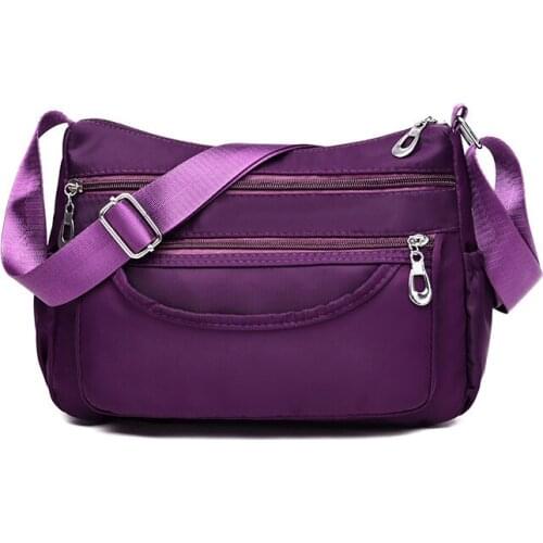 Women Messenger Bag Lady High Capacity Shoulder Crossbody Bag Female Casual Zipper Oxford Cloth Canvas Handbag Shopping Purse