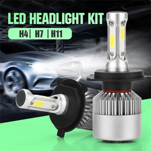 1 Pcs H4 H7 H11 COB Car LED Headlight Bulbs Hi-Lo Beam 72W 16000LM 6000K Auto Headlamp Led Car Light 12V Car Styling Bright