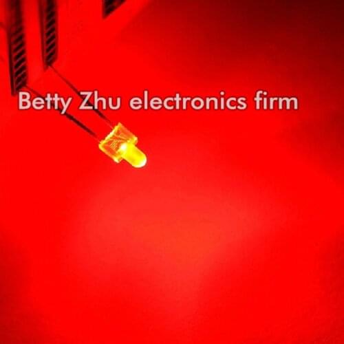 1000PCS/LOT LED light-emitting diode 2MM red shell hair red light