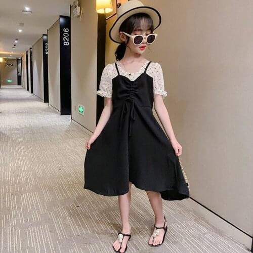 2020 Summer Girls Dress Fashion Dot Kids Dresses For Girls Party Princess Dress Cute Clothes For Girl 4 5 6 7 8 9 10 11 12 Years