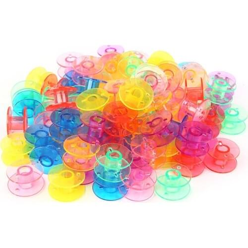 25Pcs Transparent Bobbins Spool Sewing Bobbins Spool Plastic Empty Bobbins For Home Sewing Accessories