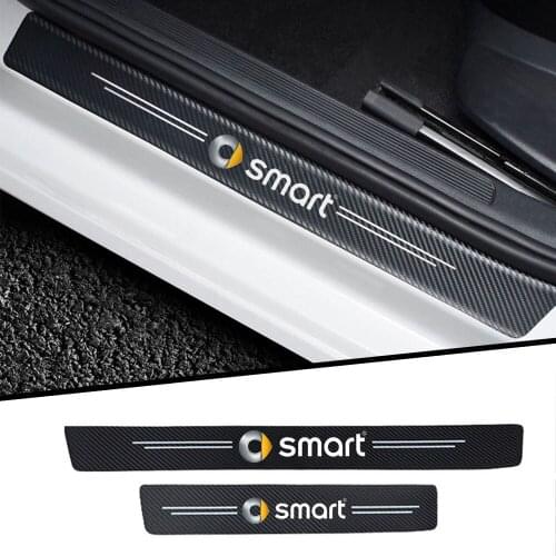 4Pcs Car sticker Interior decoration of the car door For Smart 451 brabus Smart 453 fortwo forfour accessories car styling