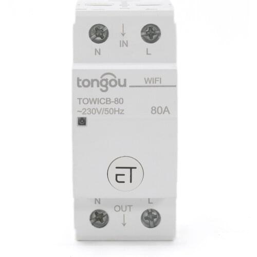 WiFi Circuit Breaker Remote Control by eWeLink APP Voice Control With Amazon Alexa Google Home 36mm Din Rail Smart Main Switch