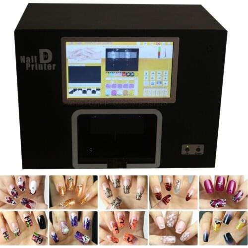 Free shipping nail and flower printer with touch screen 5 hand nails printing a time new designs