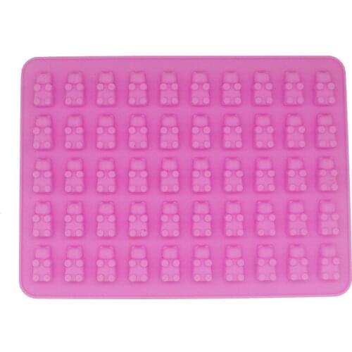 Quick hand hot 50 even mini bear soft candy mold diy ice sugar silicone mold