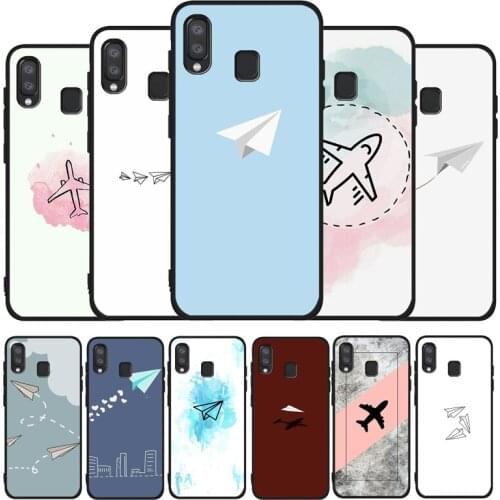 Minimal Paper Flying phone Case For Samsung A10 A20E A30 A40 A50 A60 A70 M10 M20 M30S M40 A01 A21 A31 A51 A71 4G Cover