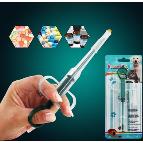 Color Random Easy Kitten Cat Water Milk Feeding Tools Pet Medicine Feeder Pill Tablet Capsule Silicone Syringe Tool