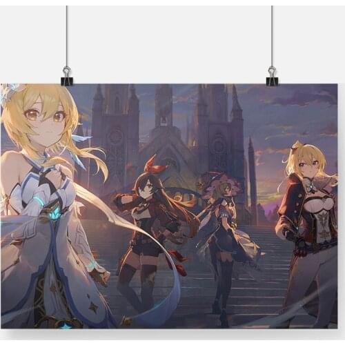 Genshin Impact Characters Decoration Prints Home Decor Canvas Dorm Living Room Bedroom Painting Wall Art Poster