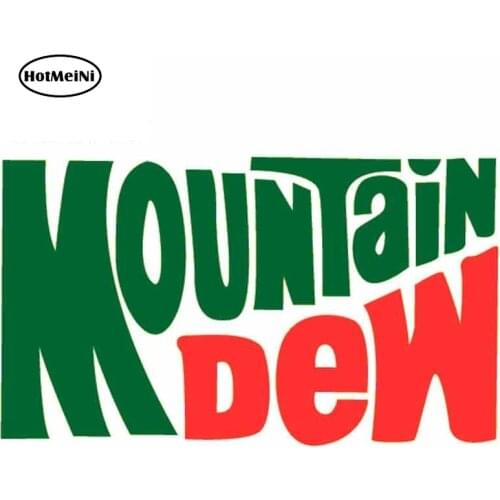 HotMeiNi 13cm x 7.6cm for MOUNTAIN DEW Logo Funny Car Stickers RV VAN DIY Fine Decal Bumper Trunk Truck Graphics Accessories