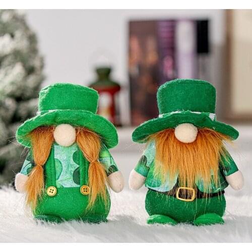Irish Festival Faceless Doll Party Layout Props Cute Doll Braid Ornaments