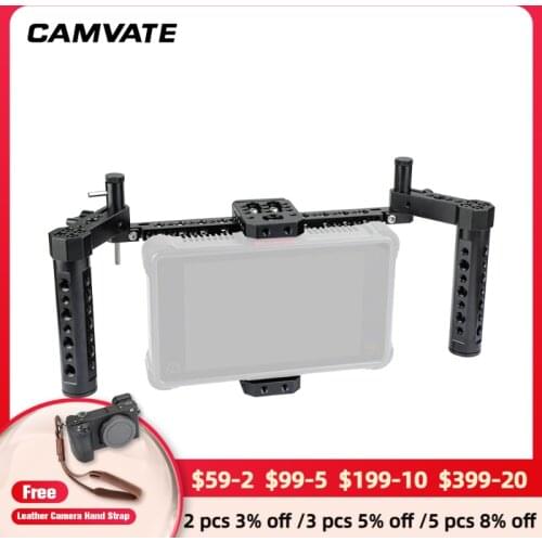 CAMVATE Directors Monitor Cage Rig With Adjustable Cheese Handgrip For 5" & 7" LCD Monitors (Ideal For ATOMOS NINJA INFERNO )