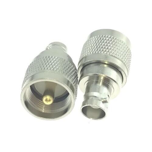 2PCS High Quanlity PL-259 UHF Male Plug To BNC Socket Female RF Coaxial Adapter Connector