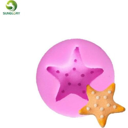 Sugarcraft Candy Jello Starfish Silicone Mold For Cake Decoration 3D Fondant Moldes De Silicona Baking Chocolate Mold Cake Tools