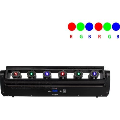 Laser Light Projector Six Eyes Laser RGB Lighting Stroboscopic Effect LED Beam Sense with DMX Controler Good for DJ Stage