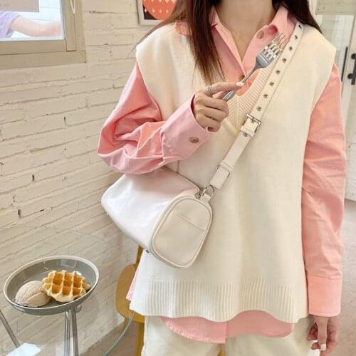 MJ Fashion Women Crossbody Bag Female PU Shoulder Handbag 2021 New Soft Leather Messenger Bag Lady Purses Solid Color Phone Bag