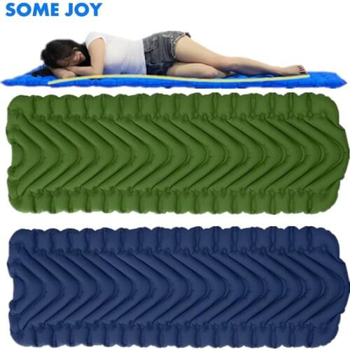 Inflatable Mattress Camping Mat TPU Nylon Sleeping Pad Ultralight Outdoor Camping Mattress Travel Air Bed Blue Green Orange