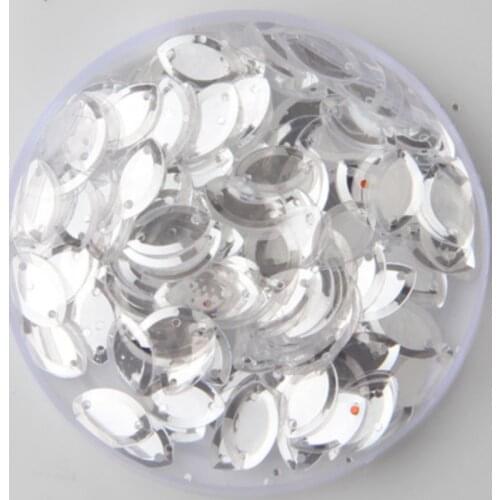 New!! 1500pcs 6*13mm wholesale Loose Oval Crystal Transparent Sequin Paillettes Crafts Sewing Diy,Garment Accessories