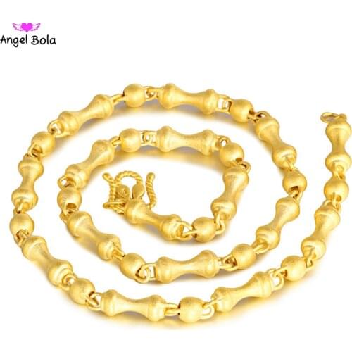 New Vietnam Sand Gold Mens Bamboo Necklace Gold High Quality Temperament Mens Necklace Non-fading Jewelry Wholesale