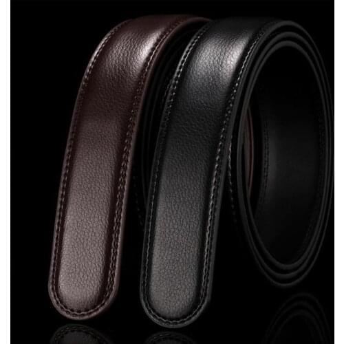 New Style Male Automatic Buckle Belt Without Buckle Belt Brand Mens High Quality Mens Authentic Belt Jeans Leather Belt Mens