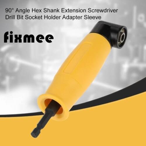 90 Degree Right Angle Drill Chuck Universal Bit Driver Corner Electric Power Cordless Adapter Screwdriver
