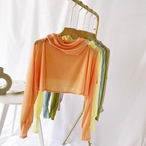 Sunscreen Shawl Female Summer Long-sleeve Driving Cloak Cycling Short Cut Face Cloak Face Mask All-in-one Sunprotection Clothing