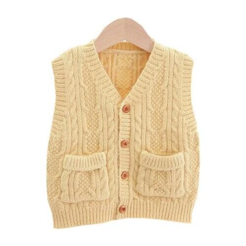 Baby Boy Sweater Girl Sleeveless Knit Sweater Vest Children Winter Clothes Kid Knitted Vest Sweater Waistcoat