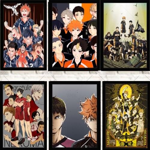 Japanese Anime Haikyuu! Volleyball Sports Cartoon Painting Art Home Wall Decor Quality Canvas Posters Kids Room Living Picture