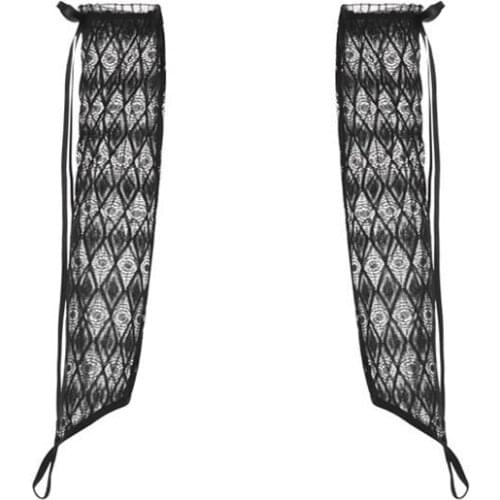 Fingerless Gloves For Women Sexy Lingerie Accessories Anime Cosplay Lace Glove Black And White Gothic Punk Style Glove