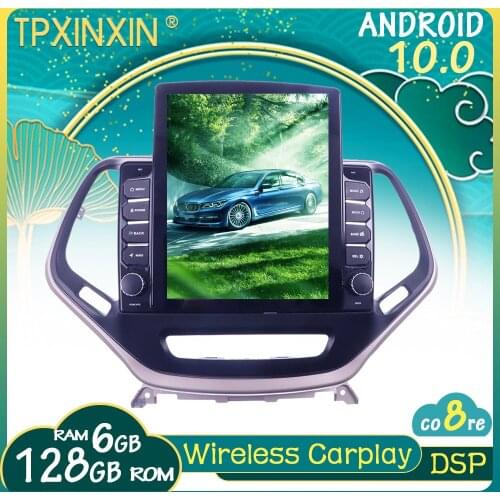 10.0 For Jeep Cherokee 2014-2018 Android Car Stereo Car Radio with Screen Tesla Radio Player Car GPS Navigation Head Unit