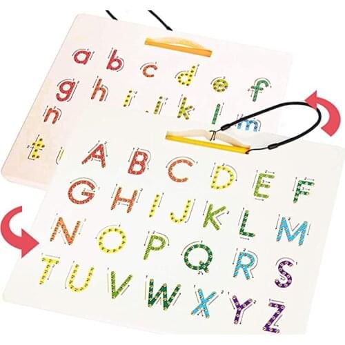 2 In 1 Magnetic Drawing Board toys Alphabet Letter Tracing Board Educational Letters Read Write Learning Alphabet Preschool Gift
