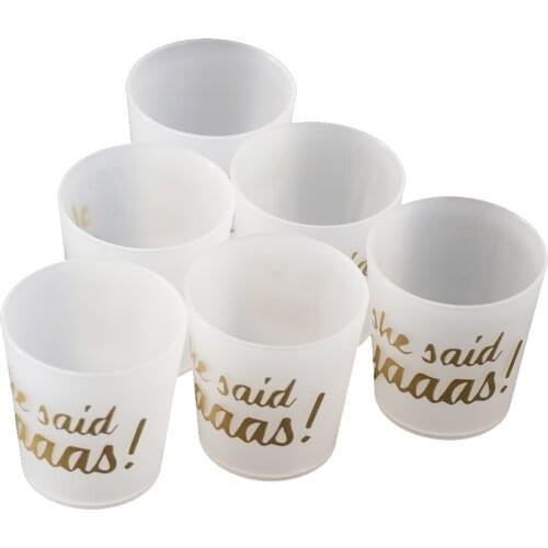 6pcs Pack She Said Yaaas Hen Night Party Game Adukt Fun Drinking Cups Bridal Shower Party & Holiday DIY Decorations