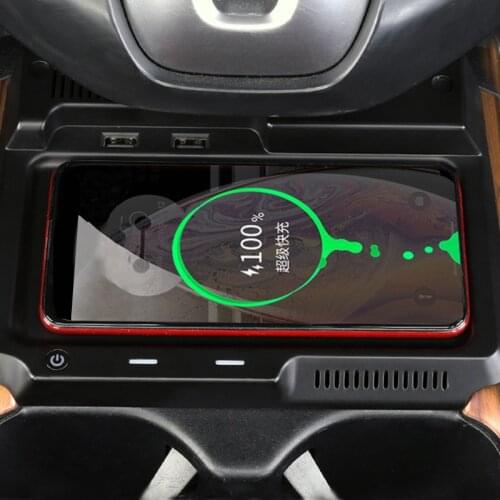 For Honda CRV CR-V 2017 2018 2019 10w car QI wireless charging phone charger charging phone holder accessories for iPhone 8 X
