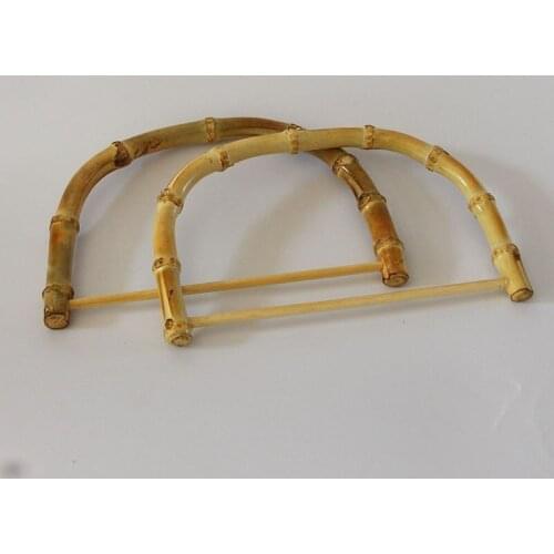 18cm Nature Bamboo Purse Hanger DIY Accessories Semi Circle Handle For Handbags Bamboo Bag Handle Handmade Bag Parts