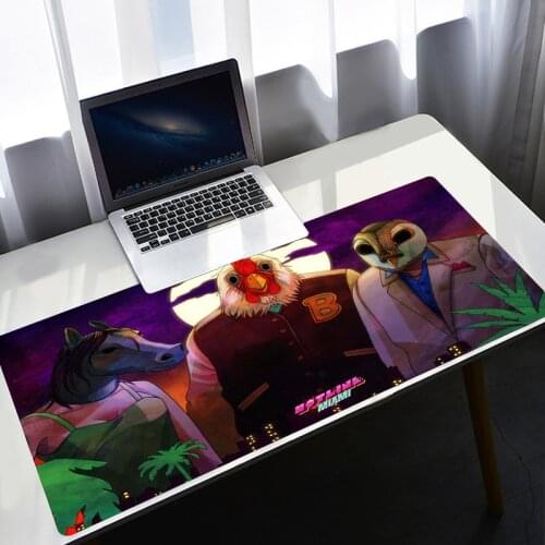 Hotline Miami Large Gaming Accessories Mouse Pad Lock Edge Mouse Mat Keyboard Table Desk Mat Notebook Laptop Gamer CSGO Mousepad