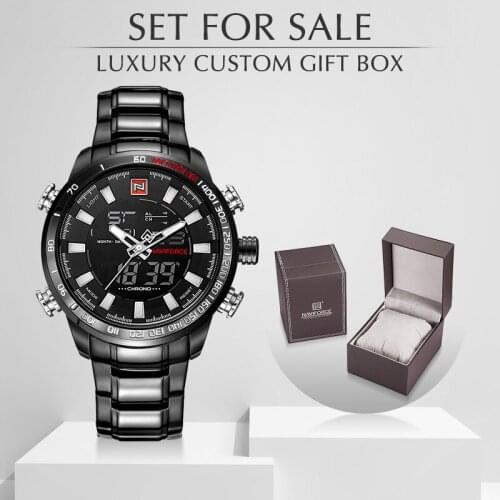 NAVIFORCE Top Luxury Brand Men Watches Quartz Military Mens Clock With Box Set For Sale Waterproof Man Watch Relogio Masculino