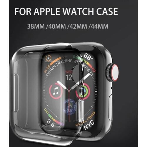 Transparent Watch Case for Appple Watch 6 Series 5 4 Case for iWatch Se 3 2 1 Cover Bumper 44mm 40mm 42mm 38mm Accessories