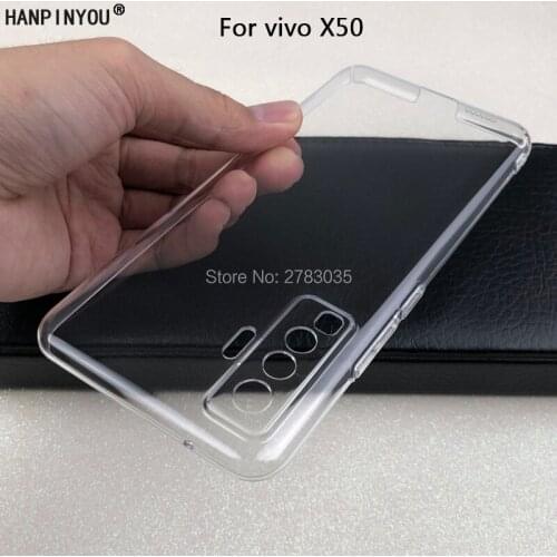 For vivo X50 6.56" Glossy Snap Phone Case Crystal Invisible Hard PC Full Cover Clear Camera Protect Back Shell