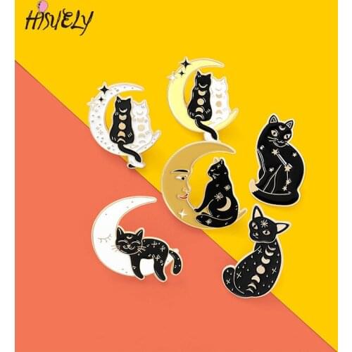 Броши с кошками на одежду HISUELY China At AliExpress