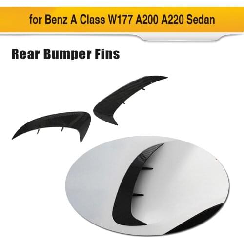 Carbon Look Car Rear Bumper Air Vent Trim Cover For Benz A Class W177 A180 A200 A220 A250 Sedan 2019 2020 Gloss Black