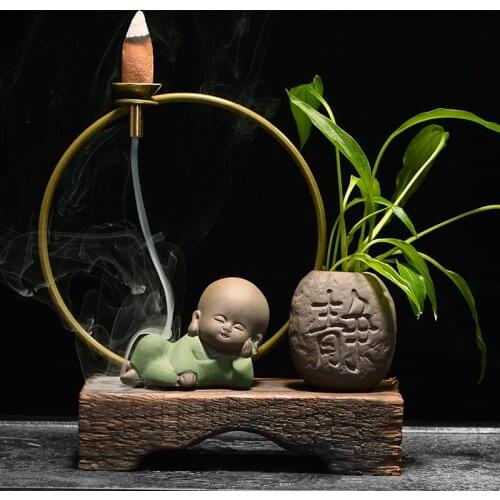 Chinese tea pet back sandalwood incense burner ceramic household weathered wood tea ceremony