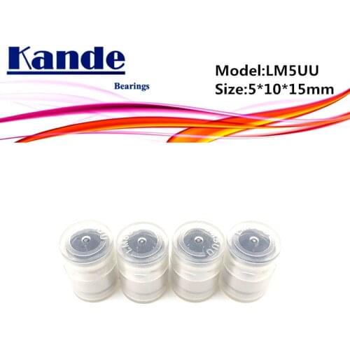 LM5UU 1pc High quality LM5 Linear Bearing 5x10x15 mm LM5 UU for 3d printer Linear Bearing SM5UU