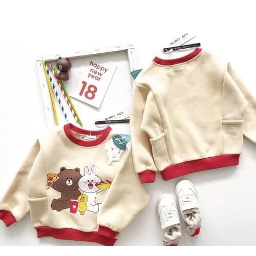 Tonytaobaby Boys and Girls'new Cartoon Cotton Childrens Clothes In Autumn and Winter Toddler Sweatshirt Baby Sweatshirt