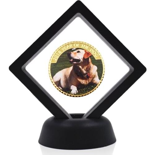 New Year Gifts Collectible Coins Dog 24k Gold Plated Coin Metal Crafts with Box Home & Garden